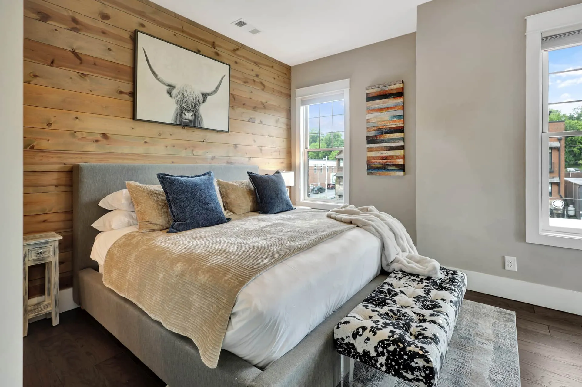 Master bedroom with king bed