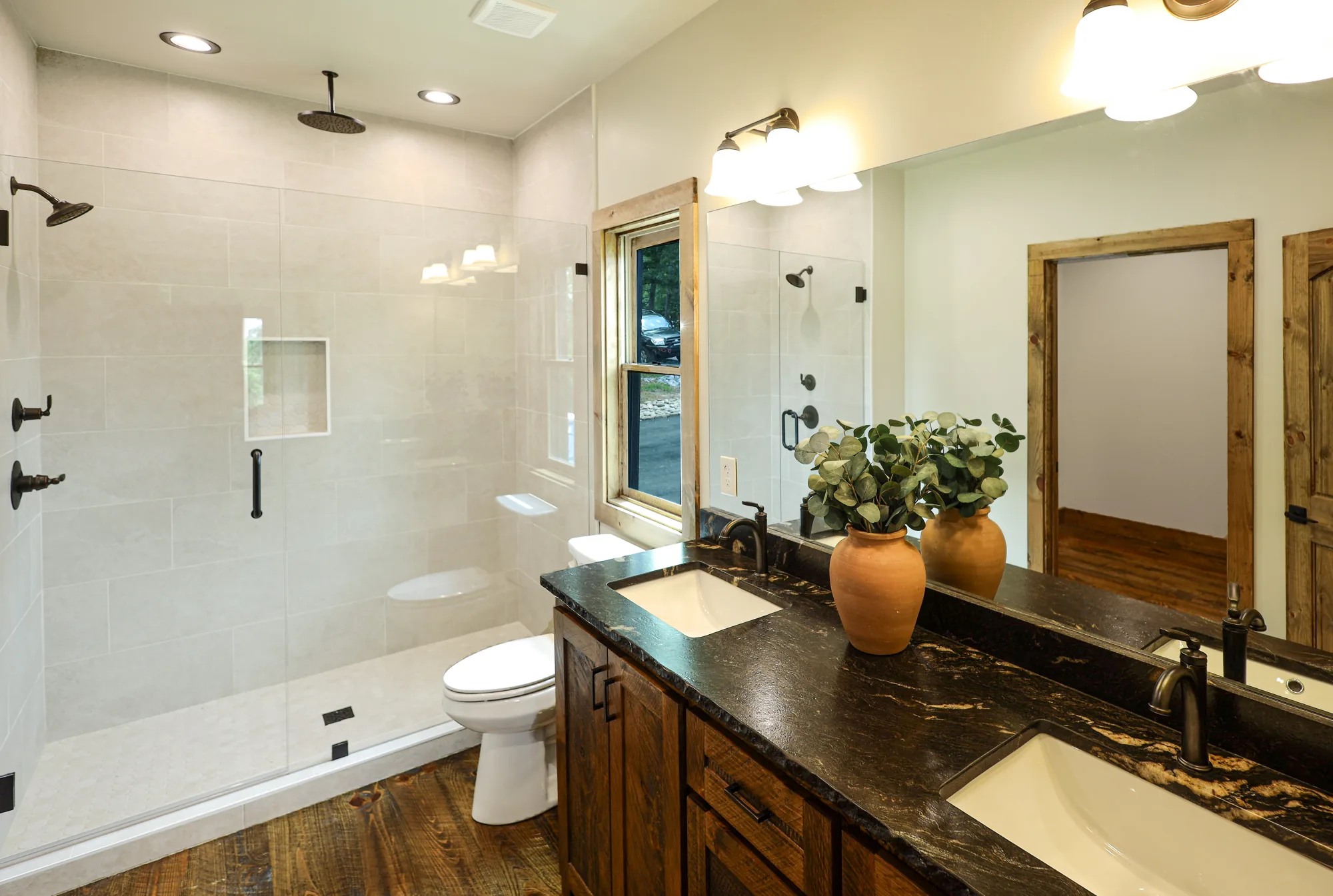 Primary bath — marble vanity