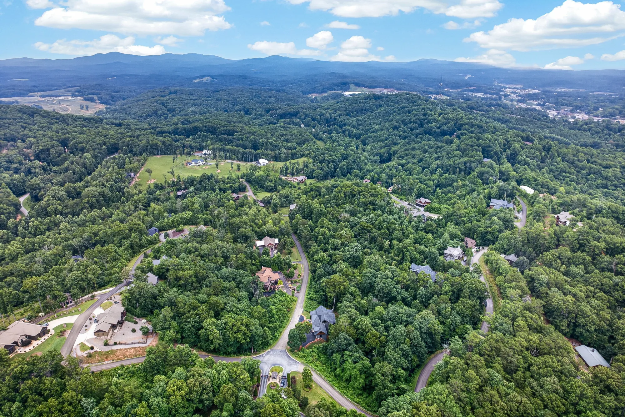 Aerial valley view