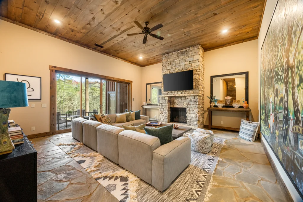 450 Miracle Ln — family room hero fireplace