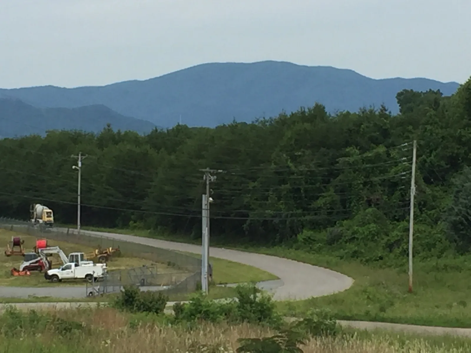 Big Frog Mountain seen from Fannin County, Georgia, in June, with forested ridges under summer canopy